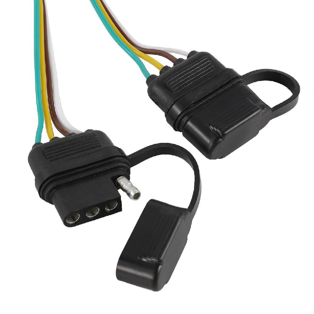 4 Pin Universal Flat Y Splitter Vehicle Amp Trailer Wiring Connector For Tailgate Light Bar For Honda Toyota Dodge Ford