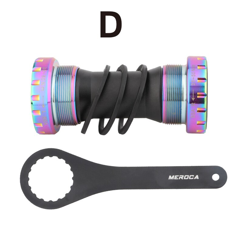MEROCA Mountain Bicycle Bottom Bracket BSA Road Bike Suitable For 68-73mm BC1.37-24T 24mm Sealed Pelin MTB Center Axle: D