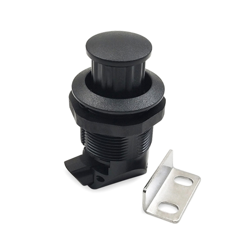 Cerradura empuje X6HF para coche, RV, muebles, cerradura puerta gabinete, cerradura cajón seguridad para niños: Negro