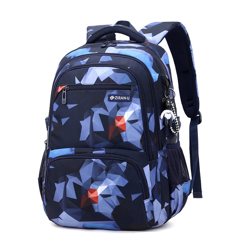 Waterdichte Nylon Schooltassen Voor Kinderen Schooltas Lichtgewicht Rugzak Meisjes Jongens Rugzakken Kids Schooltas Mochila Escolar: geometry Large