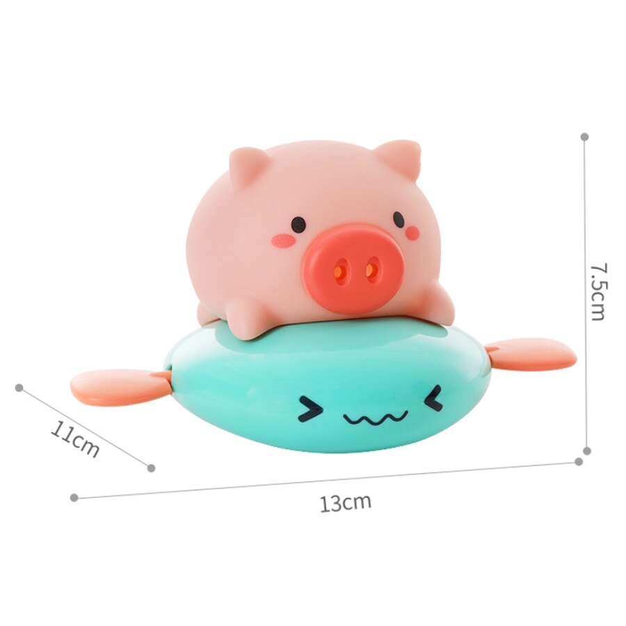 1 Pc Bad Toy Leuke Cartoon Dier Klassieke Baby Water Speelgoed Bad Drijvende Water Klassieke Speelgoed Knorretje Vis: green
