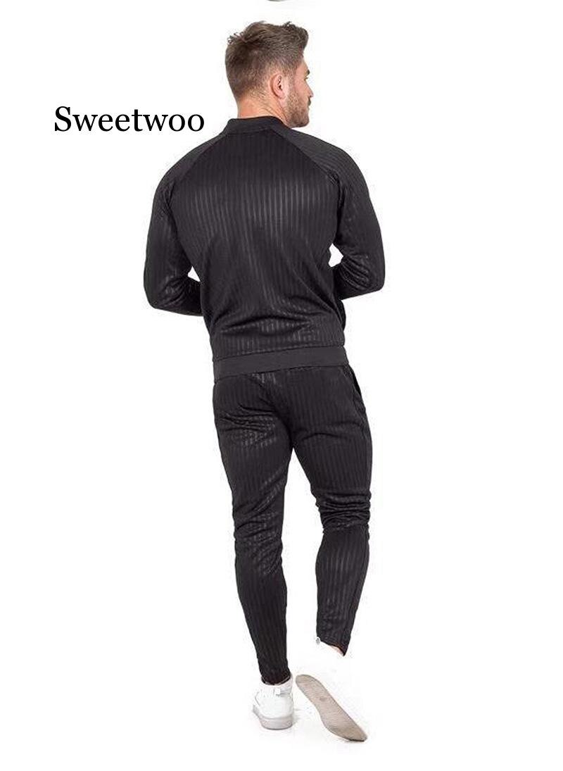 Træningsdragter herre løbe sportstøj jakkesæt sweatshirt sweatpants fitness træning hættetrøjer og bukser sæt jogging tøj til mænd