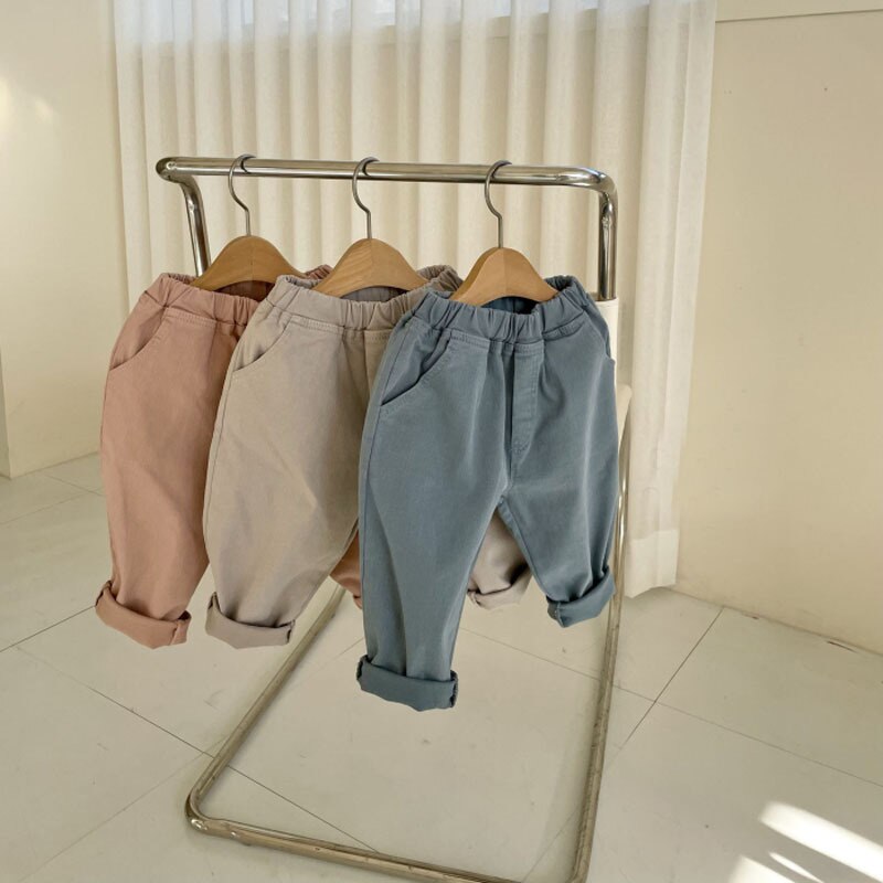 Kids Losse Denim Broek Mode Baby Meisje Casual Broek Solid Kids Jean Jongens Broek Zachte Kinderen Broek Peuter Kleding
