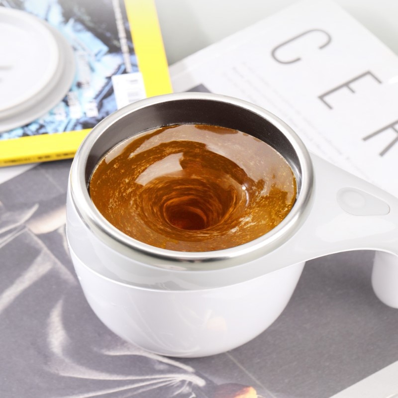 Stainless Self Stirring Mug Lazy Electric Automatic Stirring Cup Portable Magnetized Mixing Tea Coffee Milk Cup For Home Office