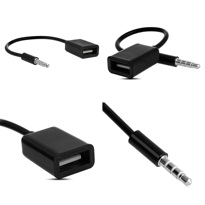 3.5mm Male AUX Audio Plug Jack Naar USB 2.0 Female Converter Cable Cord Voor Auto MP3