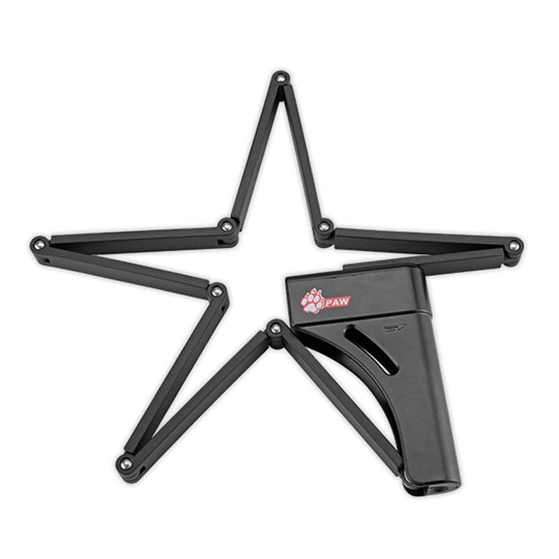 PAW Bicycle Foldable Chain Lock W/ Bracket Mount on Bike Handy Pocket Storage Key Lock Safe Locking PW0503