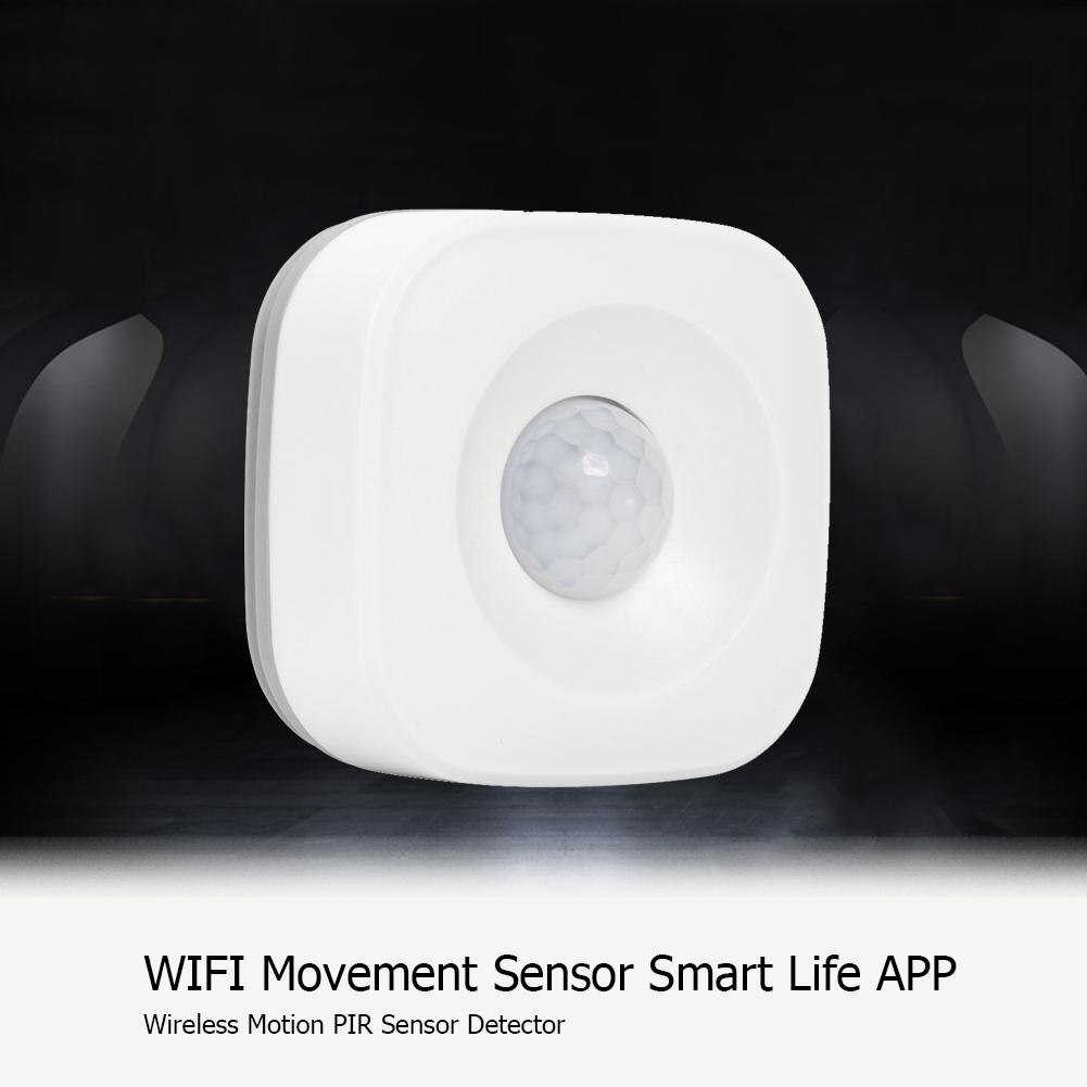 Mini wifi pir liiketunnistin langaton ilmaisin turva älykkään kodin murtohälytin yhdellä napsautuksella asetukset tai ap-tilan liitännät