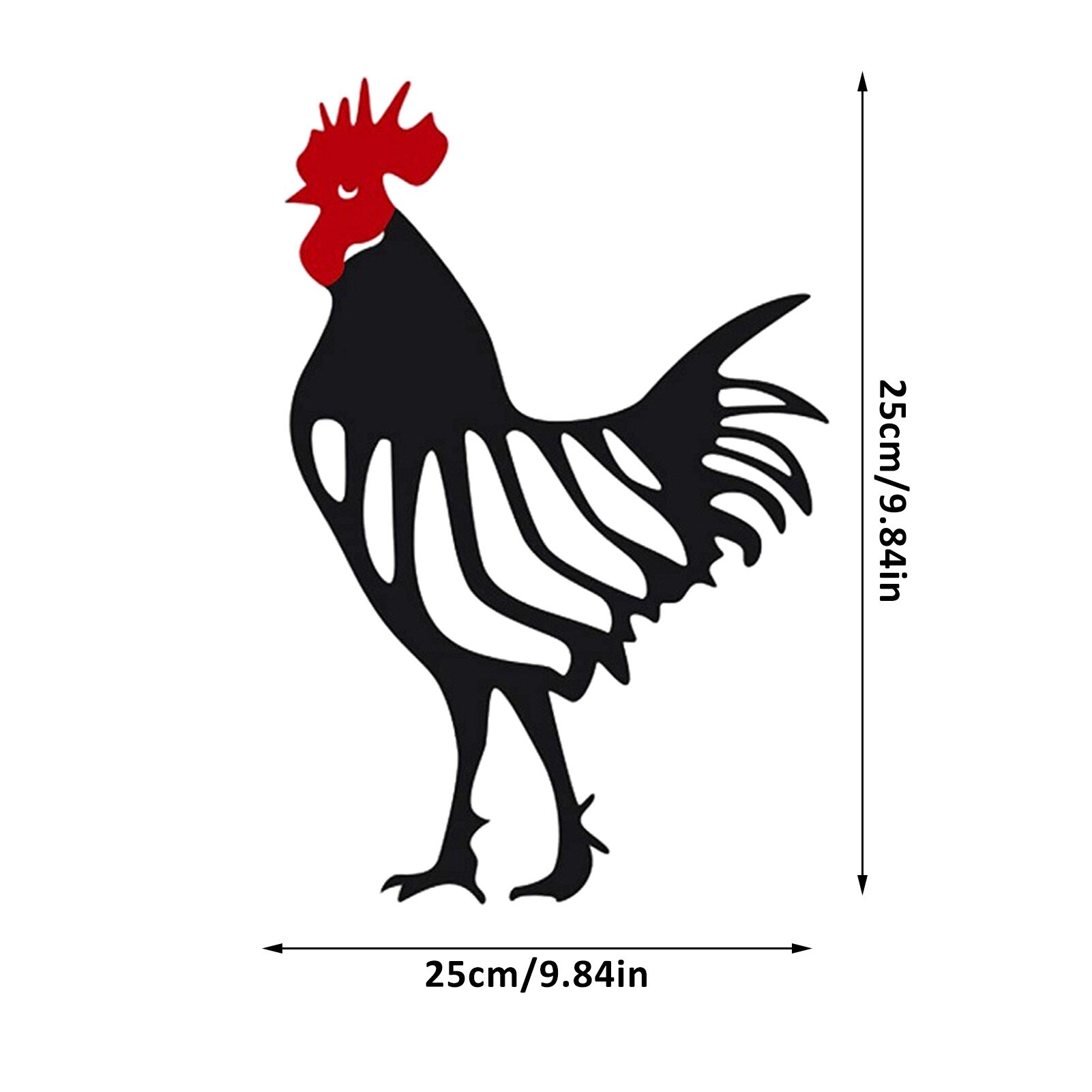 Chicken Yard Art Metal Chicken Home Decoration Backyard Lawn Garden Stakes Farm Rooster Cockerel Steel Chicken Weathervane