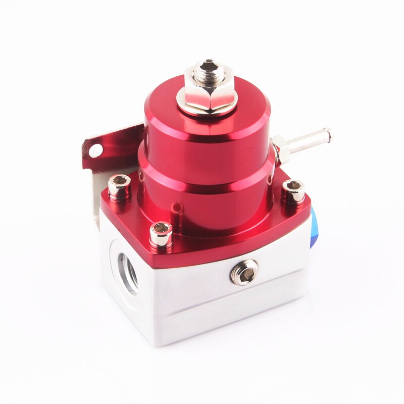 Régulateur de pression de carburant en aluminium noir et rouge style AN6 port assurance