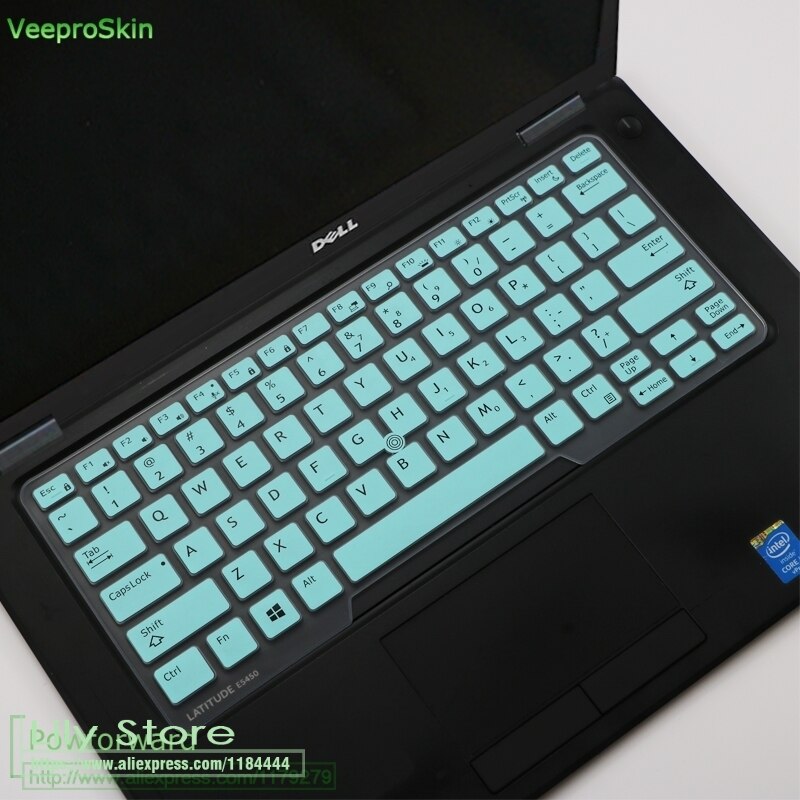 For Dell Latitude 7490 3340 E3340 E5450 E5470 E7450 14 inch Laptop Notgebook Keyboard Cover Protector Skin: whiteblue