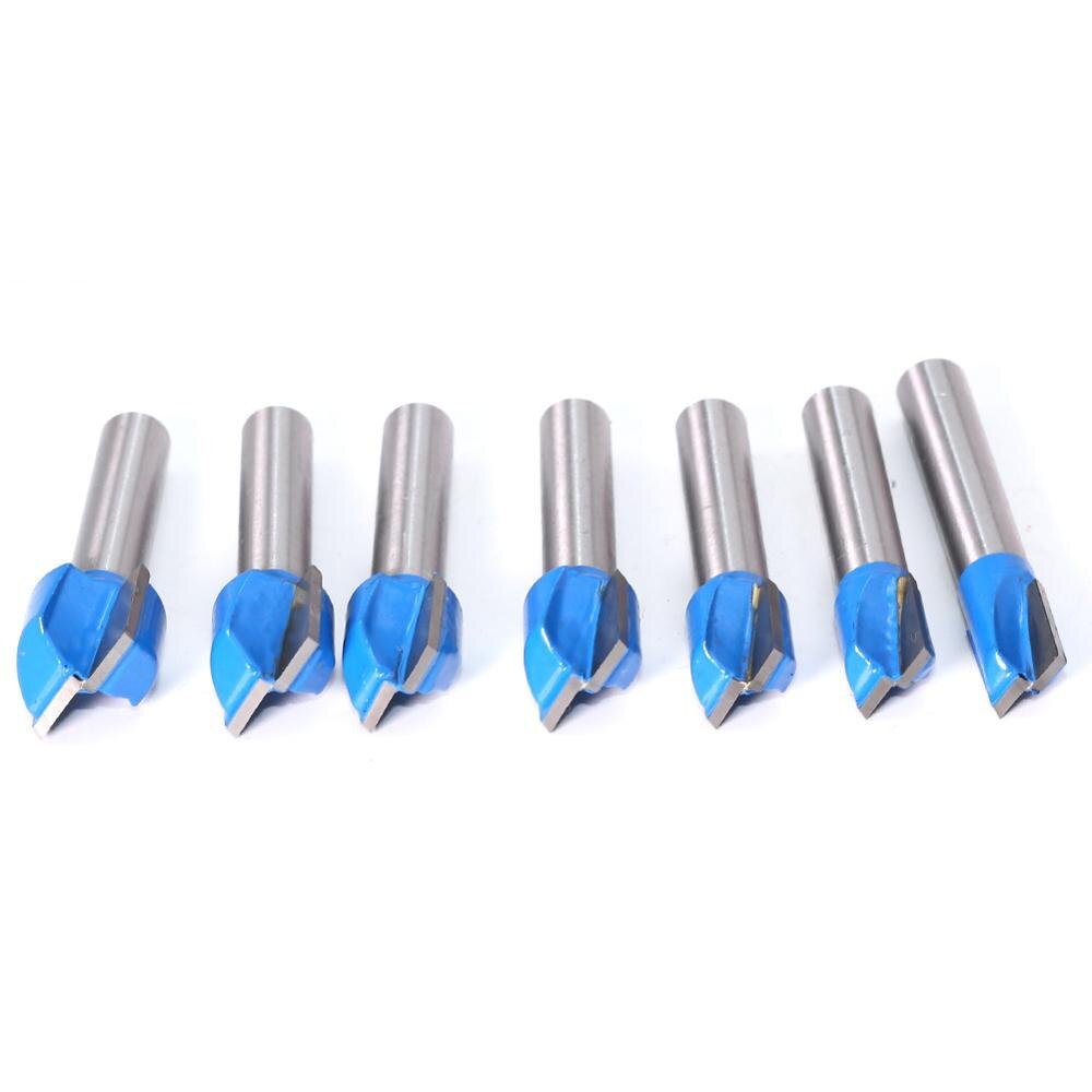 1pc 8mm Shank Surface Planing Wood Milling Router Bits 16 Sizes Bottom Clear Wood Cutting Router Bit 10mm-32mm
