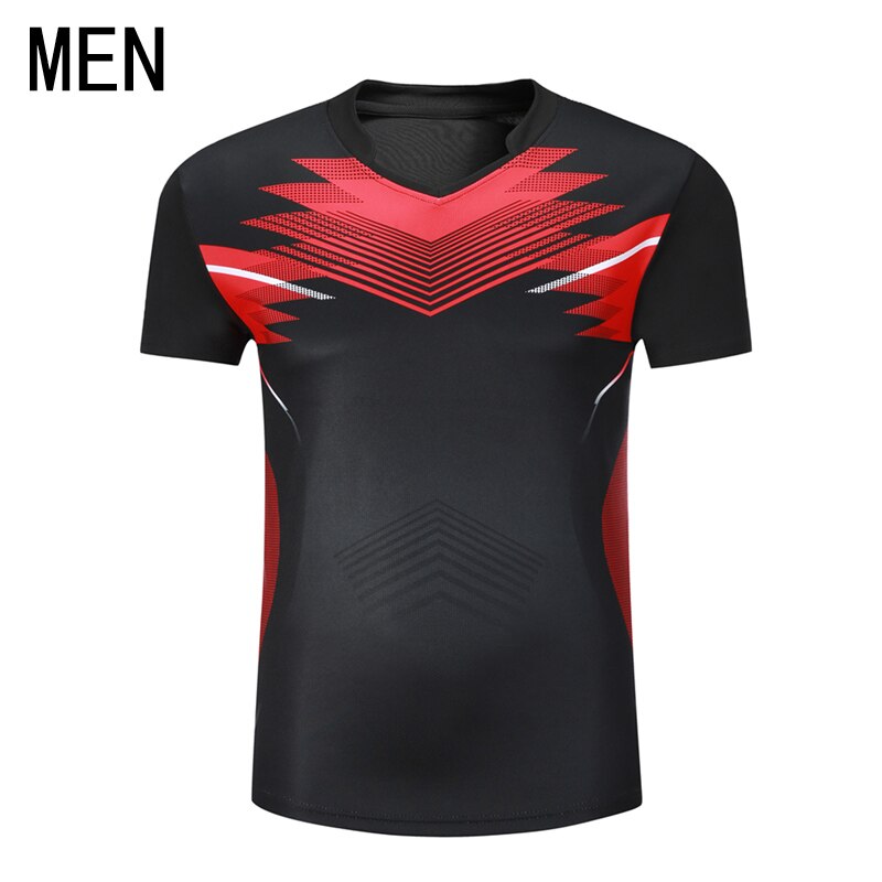 , tennistrøjer, herrejakker, hurtigtørre sommerbadminton/volleyball/tennis sportstøj: Mænd rød / 4xl