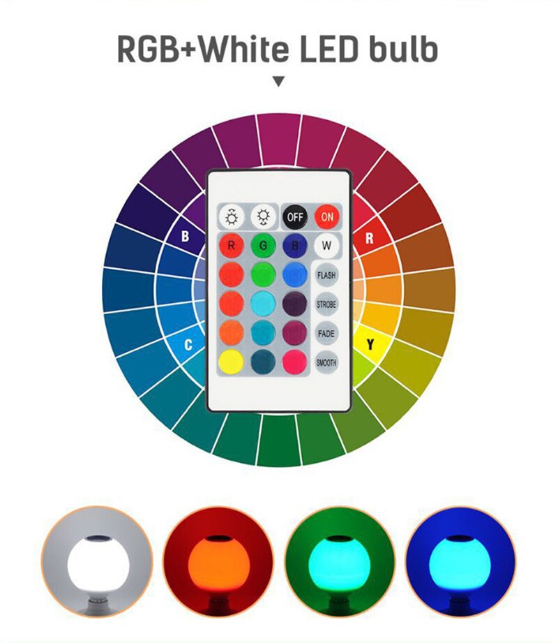 Bluetooth Muziek Bulb Lamp Wit Licht Afstandsbediening Kleurrijke Rgb Kleur Veranderende Bluetooth Lamp E27 Rgb Led Gloeilamp