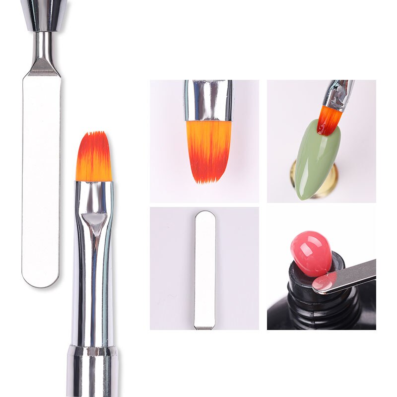 Set de 120 Uds. De utensilios para extensiones de uñas, juego de 5 uds. De pinceles para manicura, Gel acrílico de construcción rápida, sistema Dual