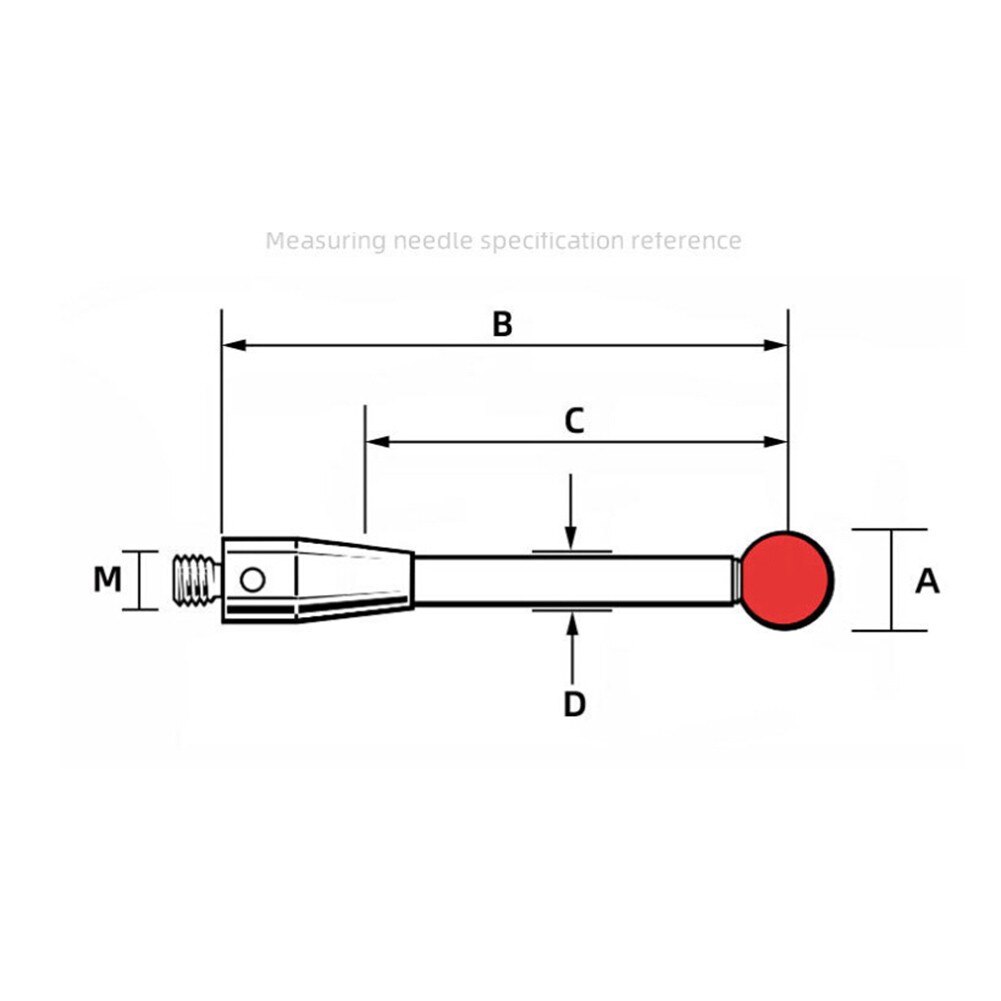 CMM Sondenstift A-5000-3709 - Edelstahl & Keramik 6mm Mit M4 Gewinde Für Koordinatenmessgeräte