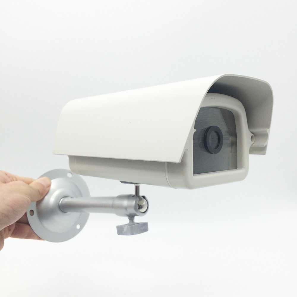 Indoor Outdoor Aluminum CCTV Camera Housing Case with Aluminum CCTV Bracket Wall Mount CCTV Accessories for Security CCTV Camera