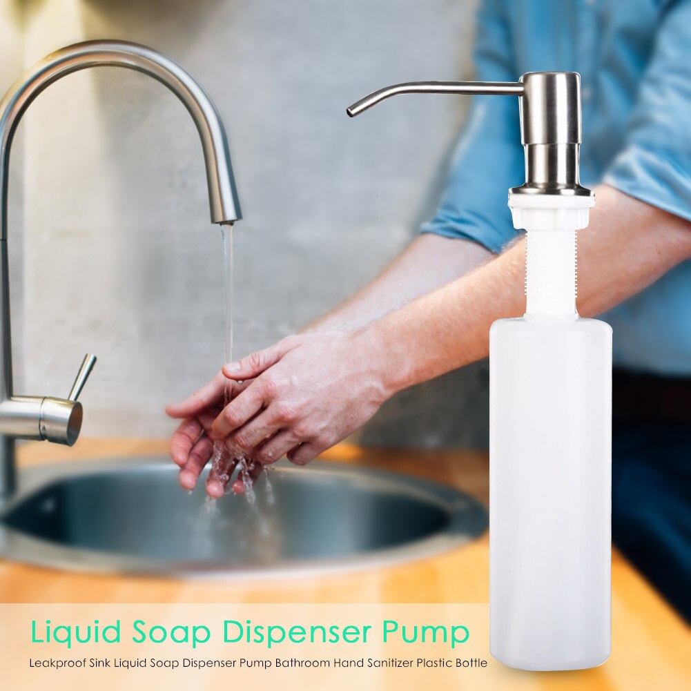 Aanrecht Zeepdispenser Rvs Plastic Flessen Badkamer Wasmiddel Hand Wassen Zeepdispenser Pumps300ml