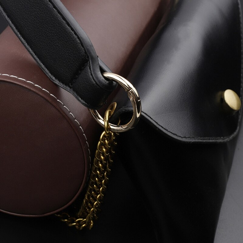 PU Leather Strap Detachable Spring Clasp Replacement for Handmade Beach Bag Bucket Handbags Top Handle Bags and