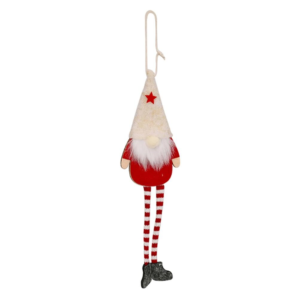 Kerst Decoratie Boom Ornamenten Bos Kerstman Opknoping Benen Faceless Pop Hanger Houten Kerst Dwerg Pop