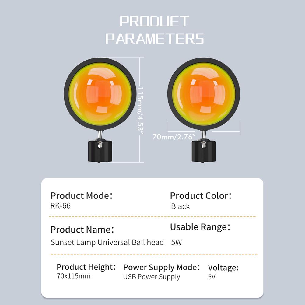 Led Dusk Lamp Projector Zonsondergang Lamp Verstelbare 360 Graden Romantische Visuele Sfeerverlichting Lamp Voor Woonkamer Slaapkamer