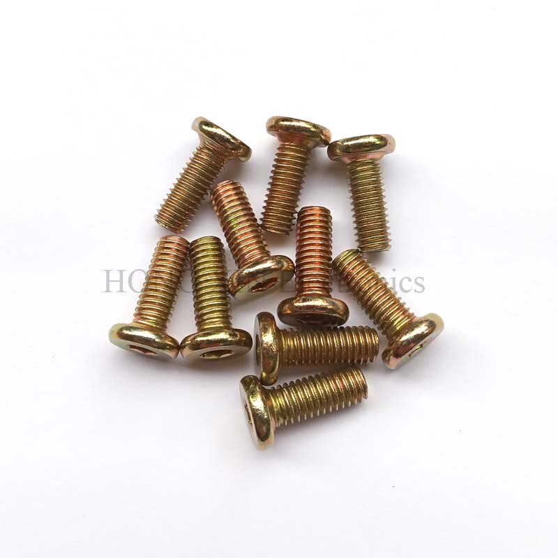 Furniture Barrel Screws Zinc Plated Metric Threaded Flat Hex Drive Socket Cap Bolt Nuts M6*15