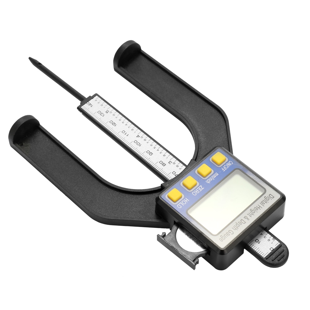 LCD Digital Display Slide Caliper Vernier Ruler Height and Depth Gauge with Measuring Range of 0-85mm Bottom with Magnets