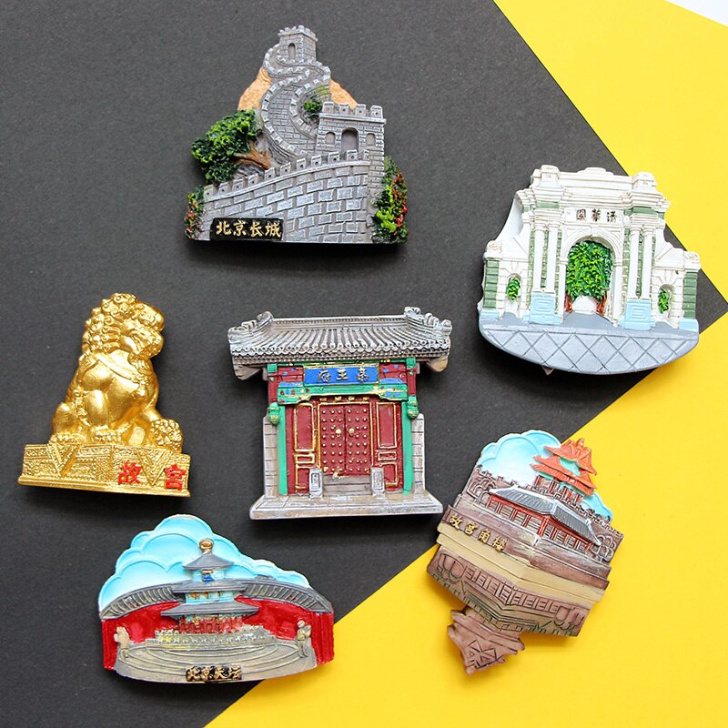 3d tourism commemorating fridge magnets great wall of Tiananmen Imperial Palace Beijing China Souvenirs collection