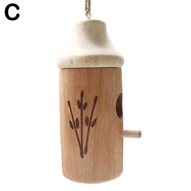 Hanging Wooden Hummingbird House Outdoor Hanging Wooden Bird Feeder Swing Hummingbird Nest For Wren Swallow Sparrow Finch Houses: C