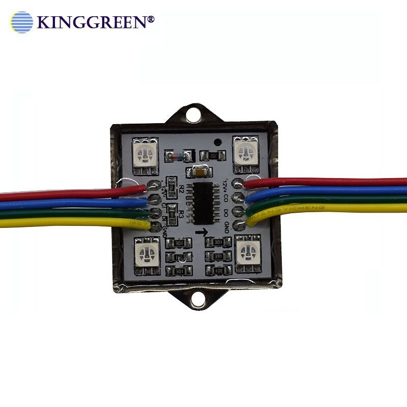 Matriz direccionable WS2801, módulo de píxeles de 4 LED, resistente al agua IP65, , 20 unidades