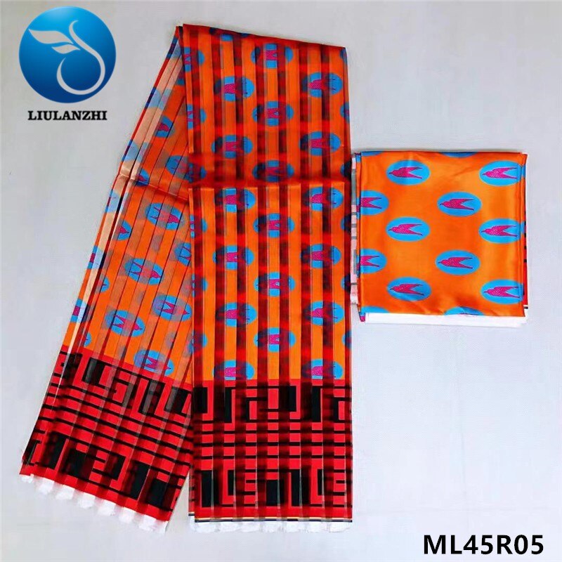 LIULANZHI-ruban africain pour couture de robe, à cire anakra, organza, 4 mètres 2 mètres, ruban africain pour couture de robe, ML45R01-21: ML45R05