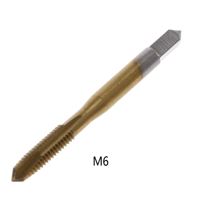 M2/M2.5/M3/M3.5/M4/M5/M6 Hss Metric Straight Fluit Draad Schroef Tap plug Tap: M6