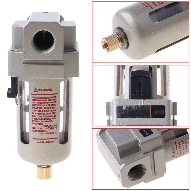 AF300003 Air Filter 3/8\" Air Compressor Inline Drain Filter Moisture