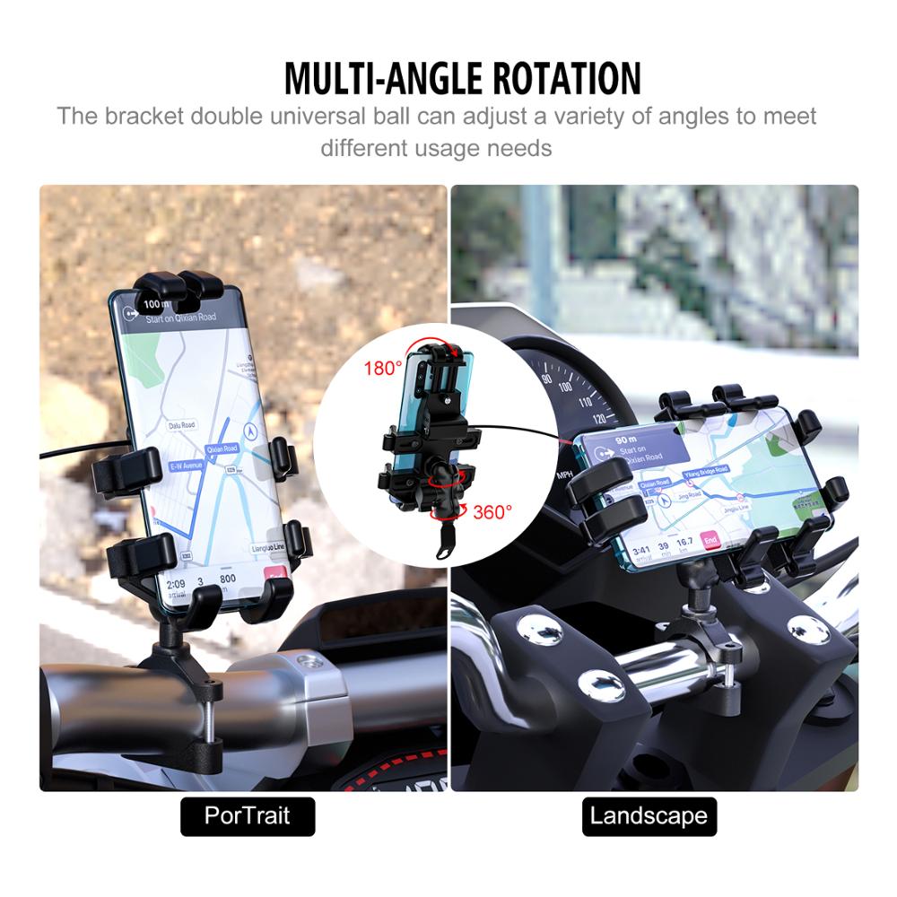 Cargador inalámbrico para motocicleta, soporte de teléfono resistente al agua de 12V, para moto de montaña y Motocross