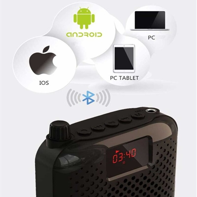 K500 Microfoon Bluetooth Luidspreker Draagbare Auto Pairing Voice Versterker Megafoon Luidspreker Usb Opladen Kolom Tron Smart