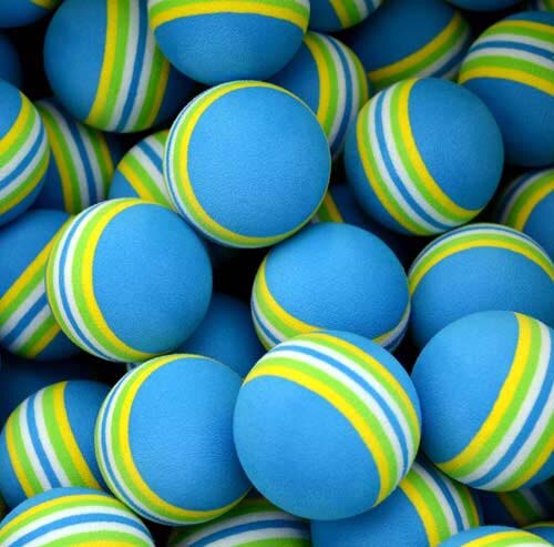 12ea inomhus övningsboll för golf i flera färger svampboll eva mjuk boll regnbåge boll: Blå