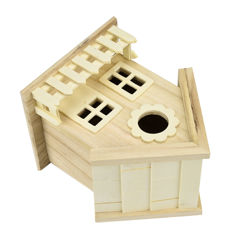 Casa de madera para pájaros portátil, casa de pájaros creativa montada en la pared de madera para exteriores, Nido de Pájaro, caja de madera #25