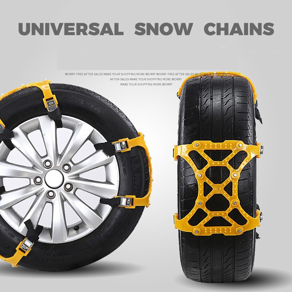 Cadenas de nieve de TPU más gruesas para coche, Universal, para SUV, cadenas de seguridad todoterreno, nieve, barro, antideslizante