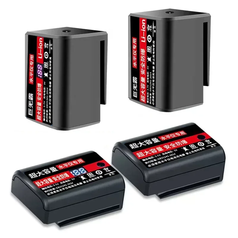 Batería de nivel de 3,7 V, batería de nivel recargable con luz roja y azul, pantalla Digital de gran capacidad, batería Universal de nivel de batería