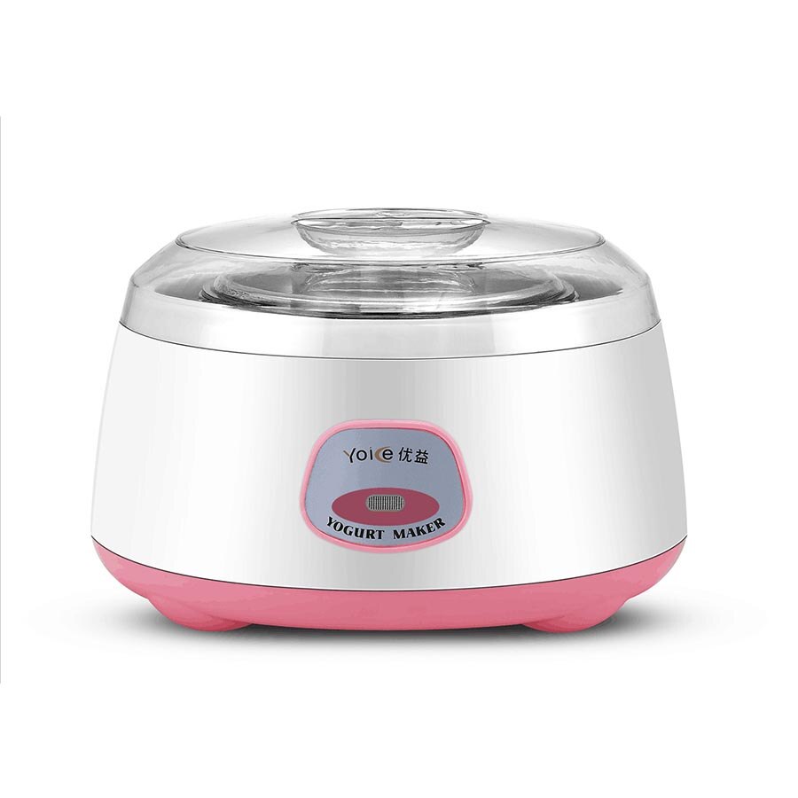 Elektrisk yoghurtmaskine bærbar automatisk mini-yoghurtmaskine mini praktisk køkkenudstyr risvinsmaskine smørmaskine: Lyserød