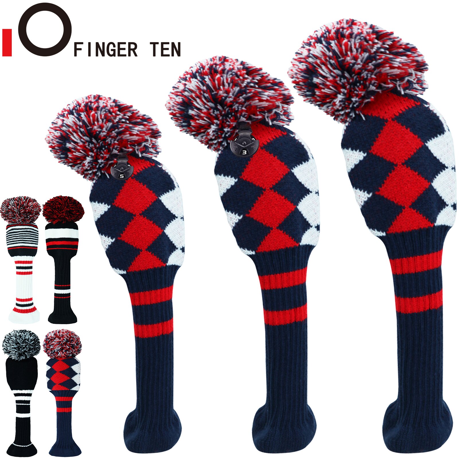 Pom Golf Club Covers Headcovers Set #1 #3 #5 Voor Driver Fairway Hybrid Putter Headcover 1 3 4 5 7 X