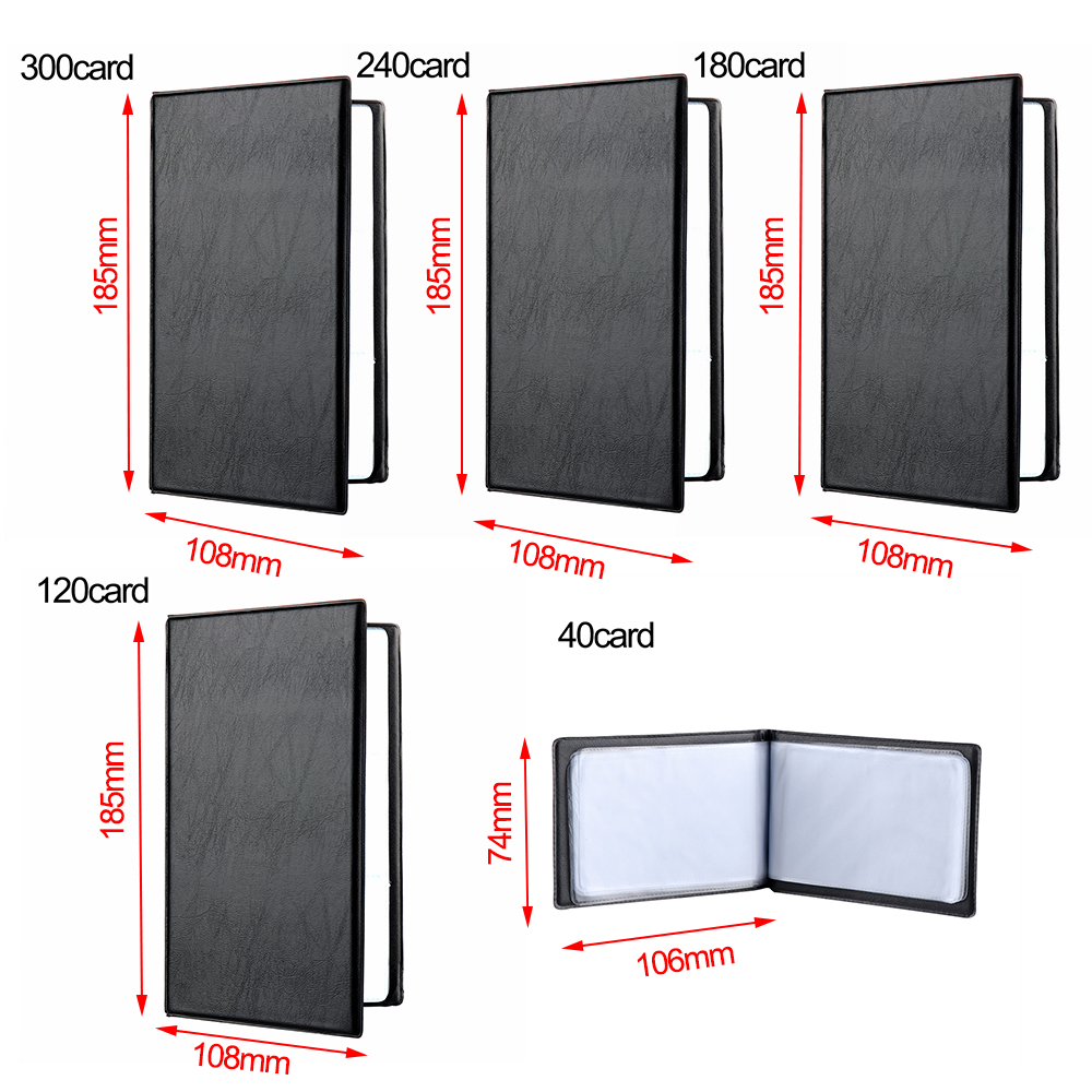 40/120/180/240/300 carte in pelle ID titolare della carta di credito libro Astuccio Organizer biglietti da visita ID contenitore porta carte di credito