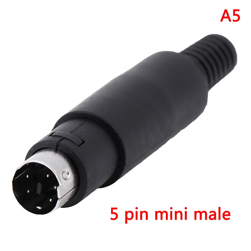 1PC Mini DIN Plug Socket Connector 3/4/5/6/7/8 PIN Chassis Cable Mount Male Female 3-8Pin: A5