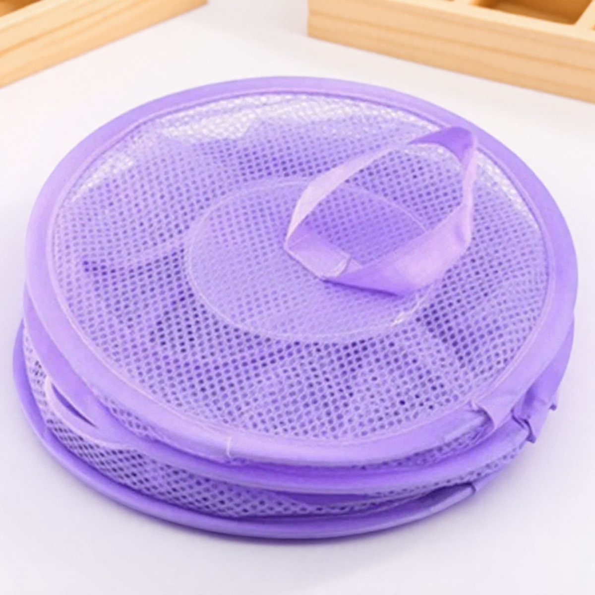 Organizador de almacenamiento cilíndrico multicapa, bolsa colgante, armario de pared, cesta de juguetes y ropa para niños, soluciones de almacenamiento en el hogar: Morado