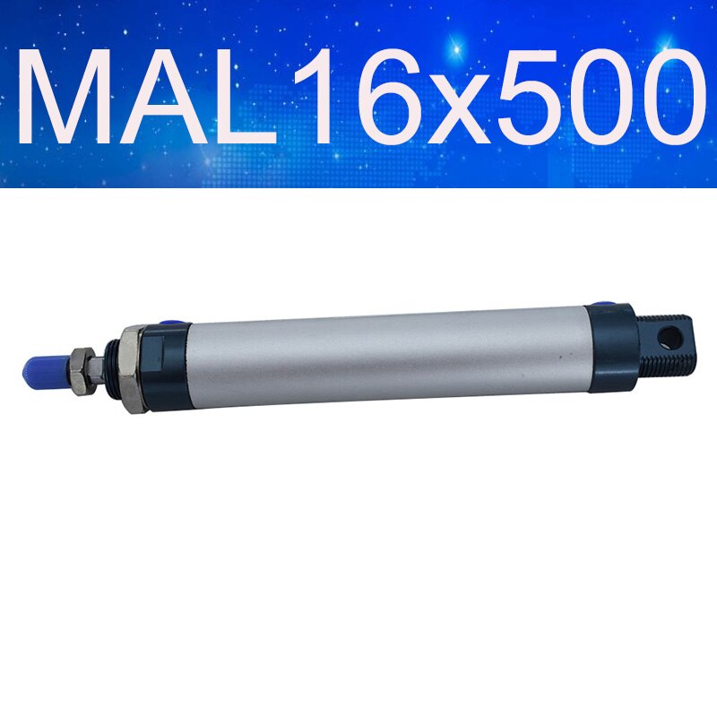 Pneumatische Cilinder - MAL Type - 16mm Boring - 25-500mm Slag - Aluminiumlegering: Mal 16 x 500