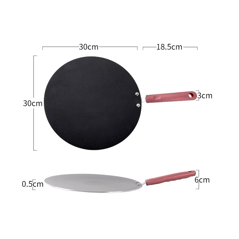 Stainless Steel Cookware Kitchen Frying Pan Nonstick Skillet Frying Omelet Crepe Pancake Pan Round For Induction Gas Stove