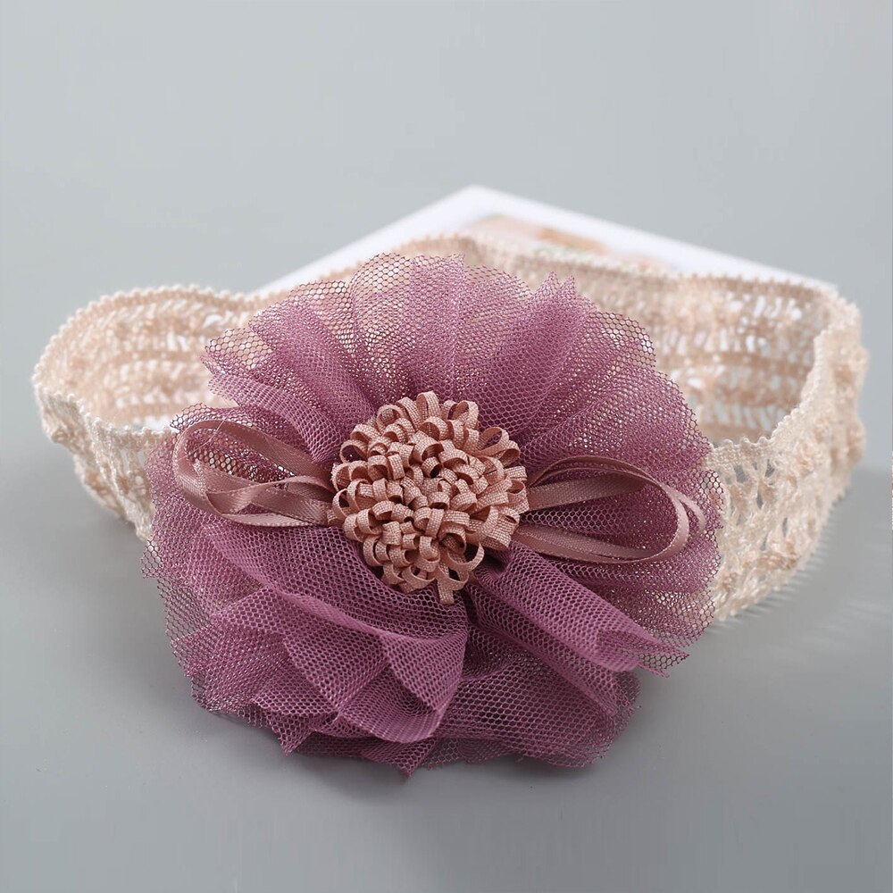 Cinta de cabello con flores para bebé lazos para chicas cintas para el pelo, bebés para bebés niñas niños diademas turbante recién nacido Haarband accesorios para el cabello del bebé