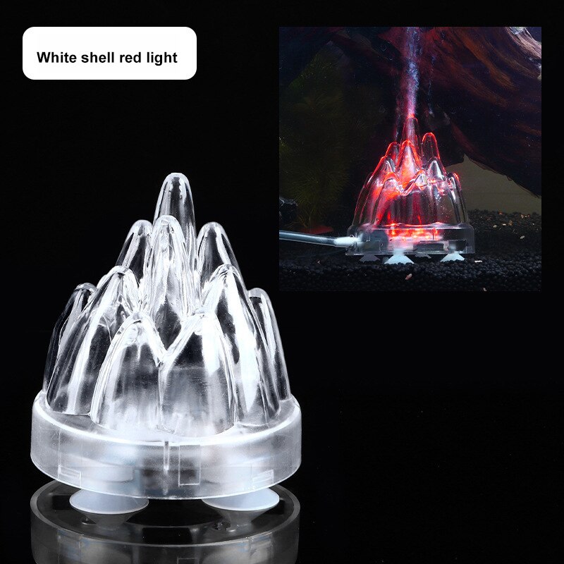 Akwarium wulkan lampa z efektem bąbelków LED kolorowe kreatywne nocne światło do akwarium Oxygen Fit europejska amerykańska standardowa dekoracja podwodna: EU plug 11