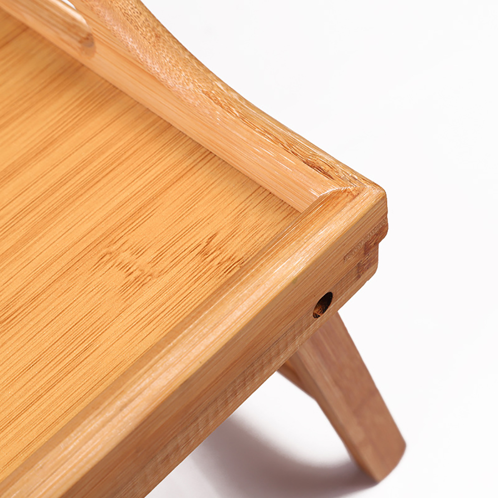 Hout Serveren Opvouwbare Laptop Bureau Multipurpose Effen Draagbare Kids Lap Tray Lezen Bed Tafel Ontbijt Thuis Tekening