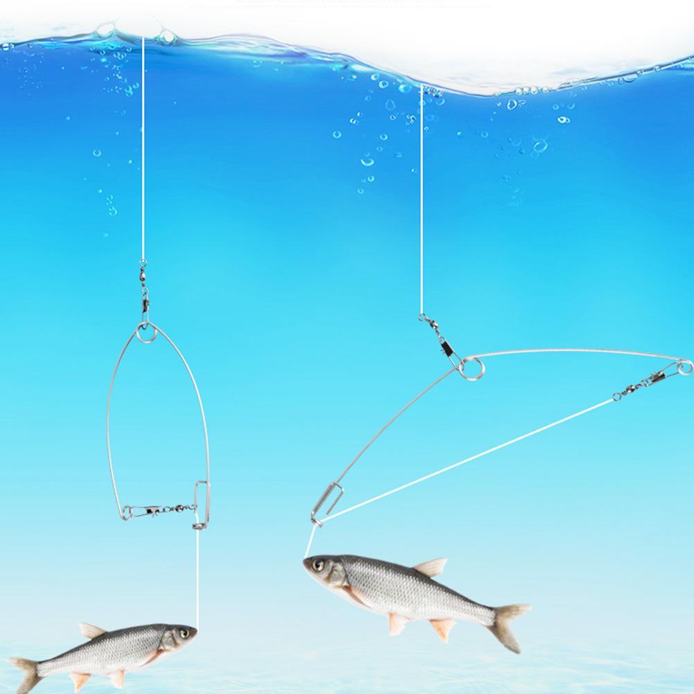 1pc Automatic Fishing Device Smart Steel Trigger Hook Spring Fishing Lure Bite Trigger Thehookcatch Fish Automatically