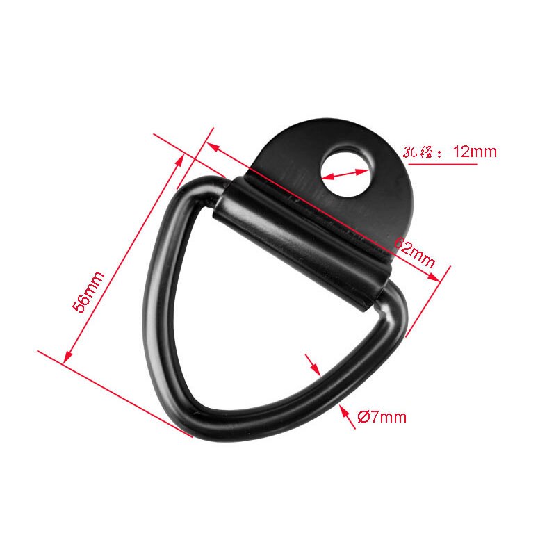 4pc CVP V-Ring black cargo Tie-down anchors steel D ring rope deck lashing ring bolt on trailer truck bike UTV trailer parts